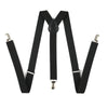 Braces Men Suspenders Jeans Pants Trouser with Clip-on Braces Elastic Suspenders Black White Clothing Accessories