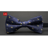tuxedo bow tie men red and black tartan groom groomsmen wedding party colorful striped butterfly
