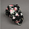 100% cotton skinny 6 cm floral necktie high fashion plaid ties for men slim cotton cravat neckties