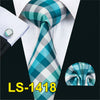 Mens Tie Black Paisley 100% Silk Classic Barry.Wang Tie Hanky Cufflinks Set For Men Formal Wedding Party Groom Hot Sell