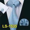 Mens Tie Black Paisley 100% Silk Classic Barry.Wang Tie Hanky Cufflinks Set For Men Formal Wedding Party Groom Hot Sell