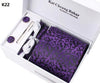 Wide Jacquard woven Ties Hanky Cufflink set for men Formal Wedding Party Groom