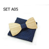 Christmas gift Wedding Wooden Bow Ties With Hanky Set Ties For Men DIY Design Mens Pocket Square Wood tie Gravata bowties