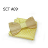Christmas gift Wedding Wooden Bow Ties With Hanky Set Ties For Men DIY Design Mens Pocket Square Wood tie Gravata bowties