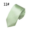 Hot Sale Men Ties Fashion Style Slim Gentlman Neck Skinny Tie Simplicity Design Wedding Party Formal Solid Silk Gravata