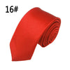 Hot Sale Men Ties Fashion Style Slim Gentlman Neck Skinny Tie Simplicity Design Wedding Party Formal Solid Silk Gravata