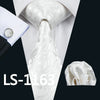Classic Men`s Tie 20 Styles Novelty Jacquard Woven 100% Silk Tie Hanky Cufflinks Set For Wedding Business Party