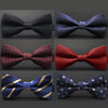 tuxedo bow tie men red and black tartan groom groomsmen wedding party colorful striped butterfly