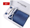 Wide Jacquard woven Ties Hanky Cufflink set for men Formal Wedding Party Groom