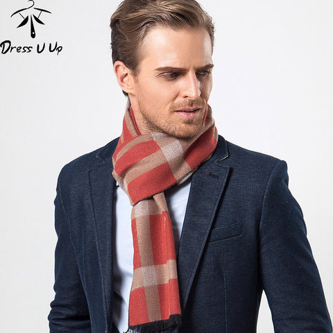 Cashmere Plaid Scarf Man Winter Brand Scarf Men Fashion Designer Shawl Bussiness Casual Scarves