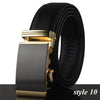 COWATHER Men cow genuine leather belts for men two colors high quality Automatic Extra large