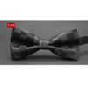 tuxedo bow tie men red and black tartan groom groomsmen wedding party colorful striped butterfly