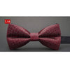 tuxedo bow tie men red and black tartan groom groomsmen wedding party colorful striped butterfly