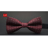 tuxedo bow tie men red and black tartan groom groomsmen wedding party colorful striped butterfly