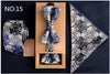 3 PCS Slim Tie Set Men Bow Tie and Handkerchief Bowtie Necktie