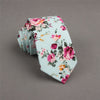 100% cotton skinny 6 cm floral necktie high fashion plaid ties for men slim cotton cravat neckties