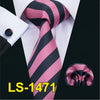 Mens Tie Black Paisley 100% Silk Classic Barry.Wang Tie Hanky Cufflinks Set For Men Formal Wedding Party Groom Hot Sell