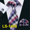 Mens Tie Black Paisley 100% Silk Classic Barry.Wang Tie Hanky Cufflinks Set For Men Formal Wedding Party Groom Hot Sell