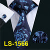 Mens Tie Black Paisley 100% Silk Classic Barry.Wang Tie Hanky Cufflinks Set For Men Formal Wedding Party Groom Hot Sell