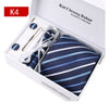 Wide Jacquard woven Ties Hanky Cufflink set  for men Formal Wedding Party Groom