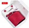Wide Jacquard woven Ties Hanky Cufflink set  for men Formal Wedding Party Groom