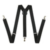 Braces Men Suspenders Jeans Pants Trouser with Clip-on Braces Elastic Suspenders Black White Clothing Accessories