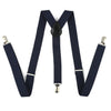 Braces Men Suspenders Jeans Pants Trouser with Clip-on Braces Elastic Suspenders Black White Clothing Accessories