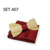 Christmas gift Wedding Wooden Bow Ties With Hanky Set Ties For Men DIY Design Mens Pocket Square Wood tie Gravata bowties