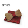 Christmas gift Wedding Wooden Bow Ties With Hanky Set Ties For Men DIY Design Mens Pocket Square Wood tie Gravata bowties