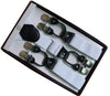 3.5Cm Wide Plus Size 120cm Length Men Adjustable Six Clip-on Y-Back Black Navy Suspenders Braces