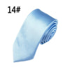 Hot Sale Men Ties Fashion Style Slim Gentlman Neck Skinny Tie Simplicity Design Wedding Party Formal Solid Silk Gravata