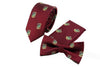 Fashion Business Tie Set Skull Print Ties Pocket Square Towel For Men Wedding Suit Neck Tie Gravata Slim Bowtie Handkerchief Set