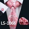 Classic Men`s Tie 20 Styles Novelty Jacquard Woven 100% Silk Tie Hanky Cufflinks Set For Wedding Business Party