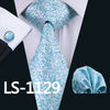 Classic Men`s Tie 20 Styles Novelty Jacquard Woven 100% Silk Tie Hanky Cufflinks Set For Wedding Business Party