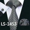 Classic Men`s Tie 20 Styles Novelty Jacquard Woven 100% Silk Tie Hanky Cufflinks Set For Wedding Business Party