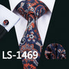 Classic Men`s Tie 20 Styles Novelty Jacquard Woven 100% Silk Tie Hanky Cufflinks Set For Wedding Business Party