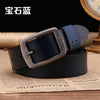 100% cowhide genuine leather belts for men male pin buckle jeans cowboy Mens Belts Luxury Leather Designer High Quality