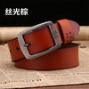 100% cowhide genuine leather belts for men male pin buckle jeans cowboy Mens Belts Luxury Leather Designer High Quality