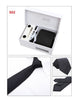 Wide Jacquard woven Ties Hanky Cufflink set  for men Formal Wedding Party Groom