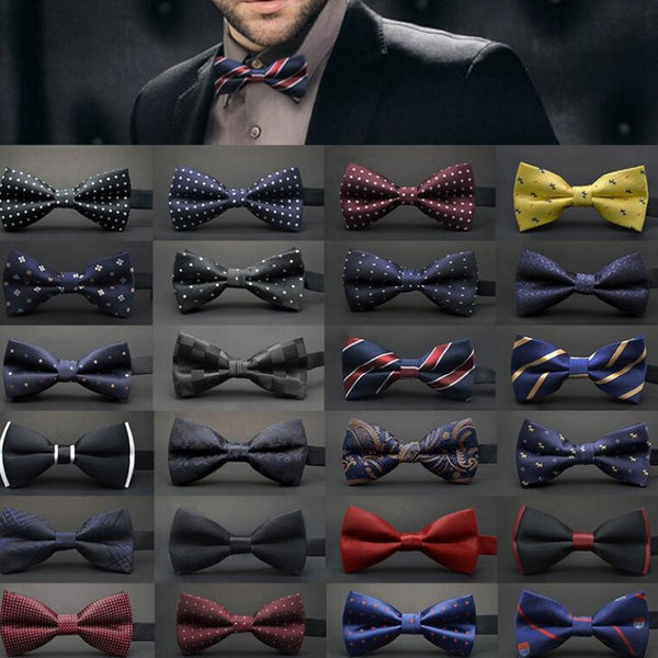 Wedding Ties Adjustable Satin Men Dot Tuxedo Classic Party Bow Tie Necktie