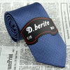 Navy Blue 3.15'' Width Silk Jacquard Woven Gentlemen Classic Man's Slim Tie Necktie JS19