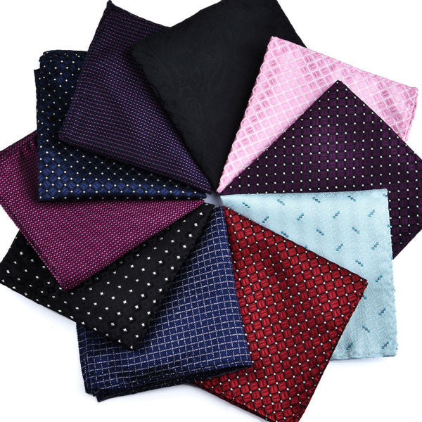 12 Styles Fashion Men's Pocket Square Western Style Floral Handkerchief for Suit Pocket Wedding Square Paisley Hanky